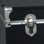 Seward Traveler Trunk with Wheels & Lock, Black, 31-Inch