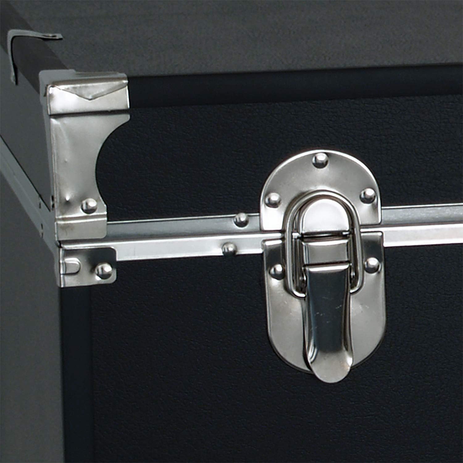Seward Traveler Trunk with Wheels & Lock, Black, 31-Inch