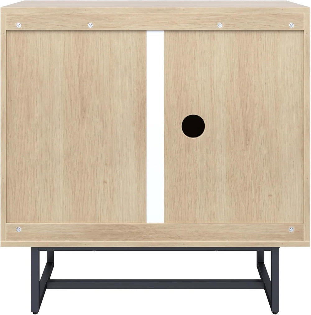 Nathan James Kova Rattan Wood Accent Sideboard Storage Cabinet TV Stand with ...