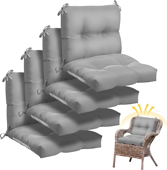 Geetery Outdoor Chair Cushions Set of 4 for Patio Lawn Furniture Wicker Rocki...