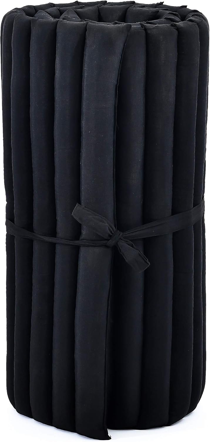Leewadee Thai Roll Mat 75 x 28 inches Kapok Firm | Breathable folding mattress for sleeping, yoga, meditation & massage. For travel, camping, the car or as a guest bed