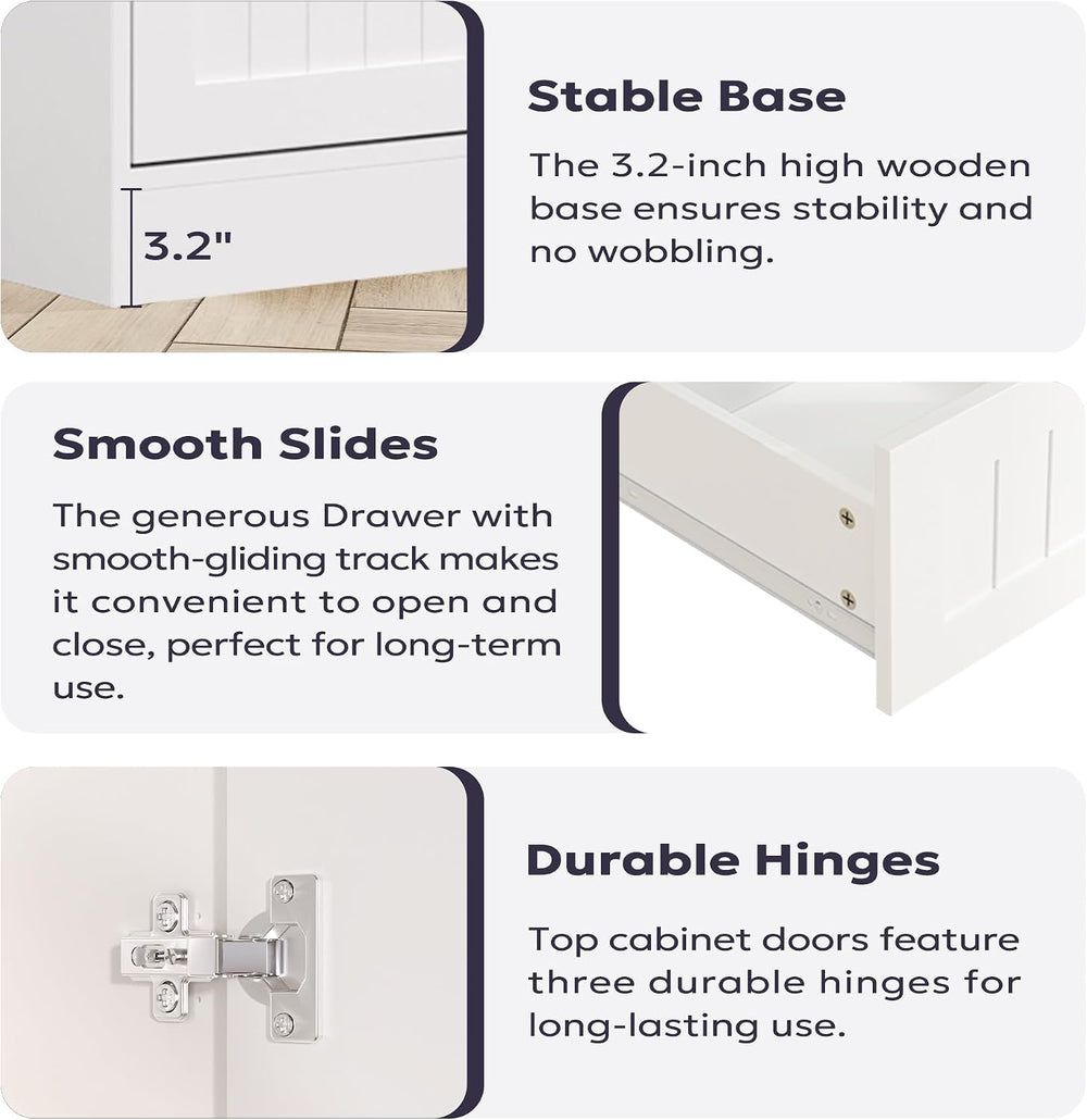 Furnify 71" Tall Kitchen Pantry Storage Cabinet with Doors & Drawer,...