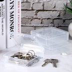 SATINIOR 24 Packs Small Clear Plastic Beads Storage Containers Box with Hinged Lid for Storage of Small Items, Crafts, Jewelry, Hardware (3.7 x 3.7 x 1.18 Inches)