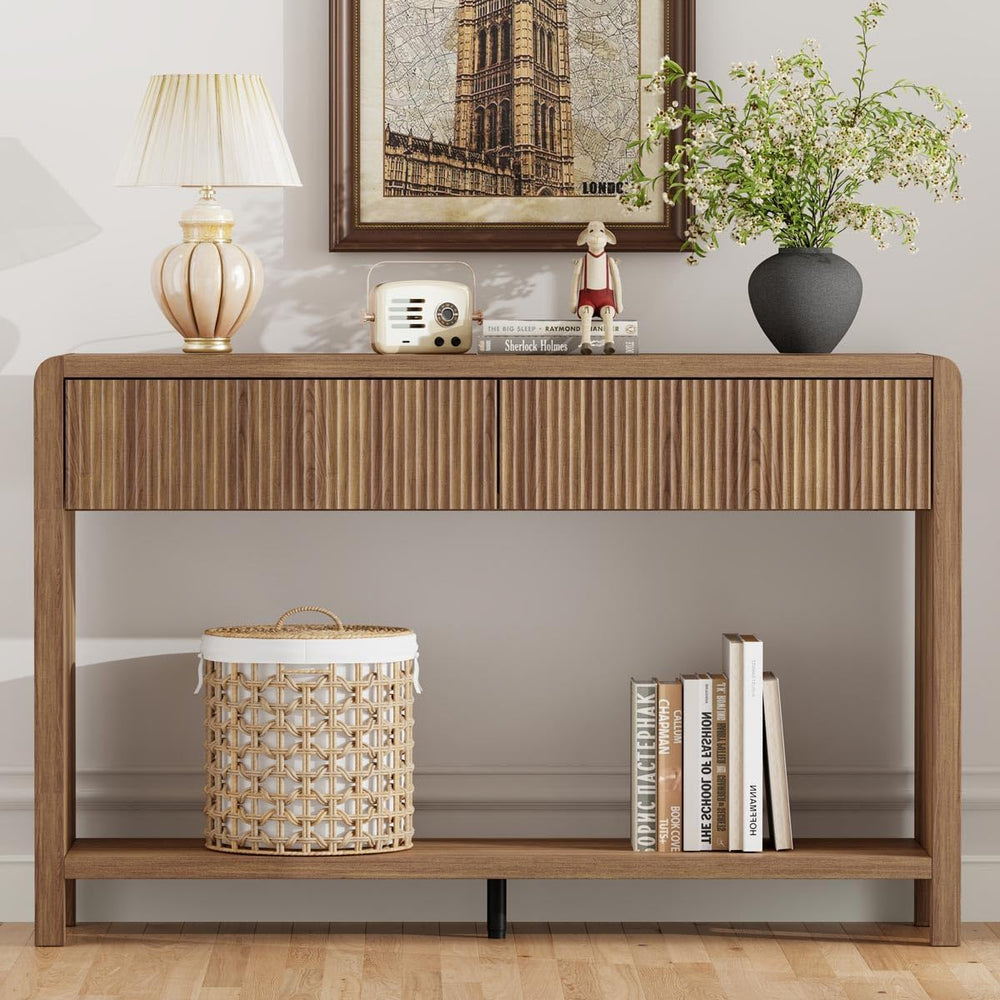 FATORRI Console Sofa Table for Entryway, Wood Foyer Tables for Living Room, F...