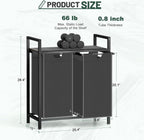 Laundry Hamper, Laundry Sorter with 2 Pull-Out Removable Oxford Fabric Bags Cloth Laundry Basket 2 x 10 Gallons (Grey and Charcoal Black)