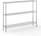 14" Deep x 72" Wide x 54" Height Wire Shelving Kit | 3-Tier | NSF Commercial Storage Rack Unit