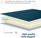 MAXYOYO Japanese Floor Mattress Futon Mattress, 4" Thicken Tatami Mat Sleeping Pad Foldable Roll Up Mat Boys Girls Dormitory Pad Kids Floor Lounger Pillow Bed, Charcoal Grey, Queen Size