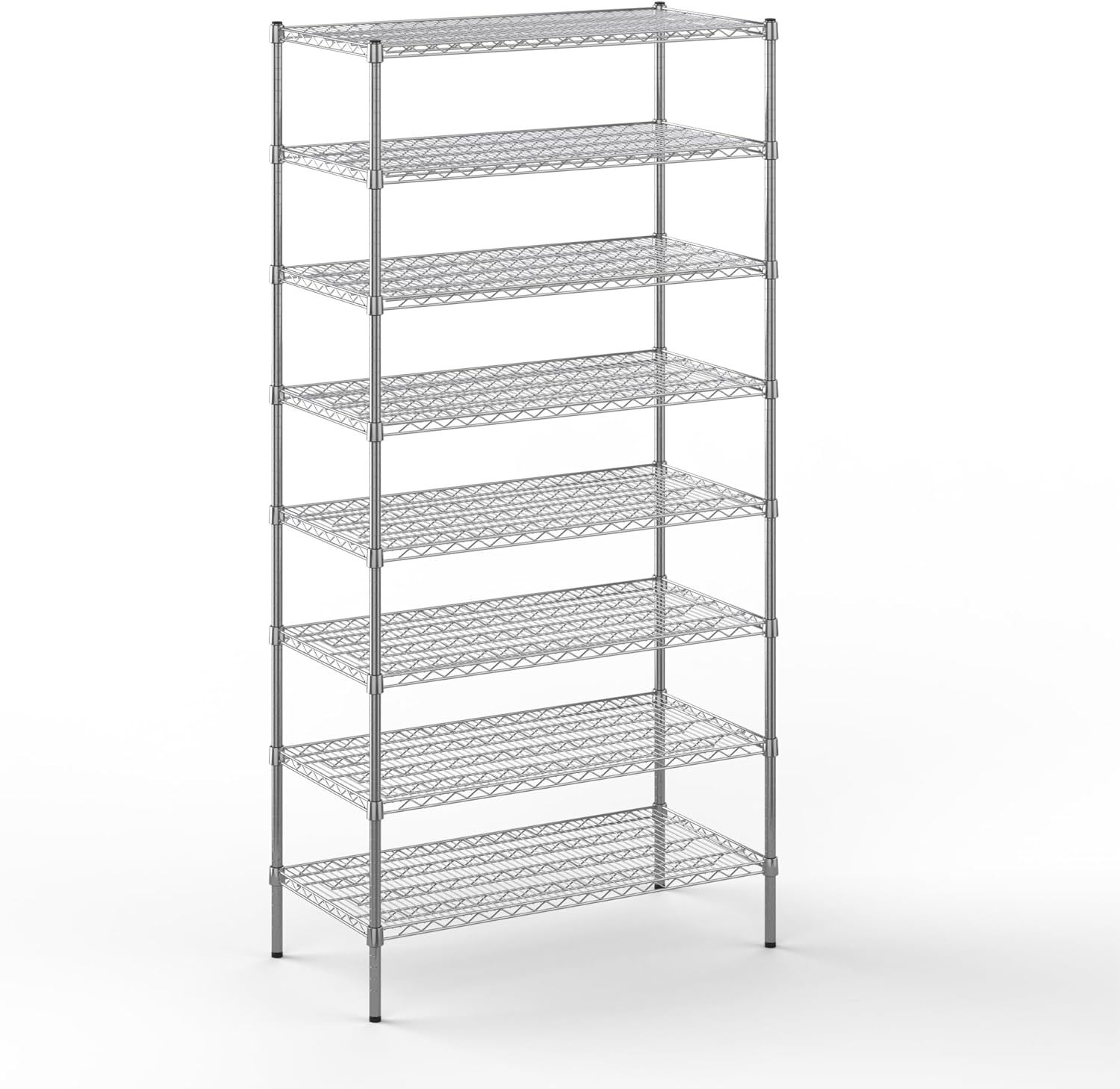 21" Deep x 42" Wide x 86" Height Wire Shelving Kit | 8-Tier | NSF Commercial Storage Rack Unit