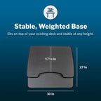 Vari - VariDesk Essential 30 - Two-Tier Standing Desk Converter for Home Office - Adjustable Sit Stand Desk with 11 Height Settings - Standing Desk Riser for Monitor & Accessories - 30" Wide, Black