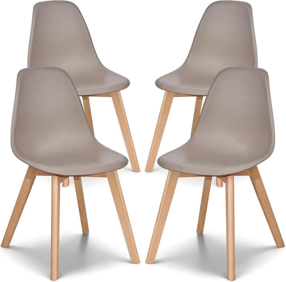 VECELO Dining Chairs Set of 4, Mid-Century Modern Kitchen & Dining Room C...