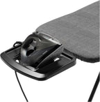 Brabantia - Ironing Board C - Flexible Steam Iron Rest - Adjustable in Height - Non-Slip Rubber Feet - Cover and Pad - Solid Foldable Unit - Denim Black - 49x18 Inches