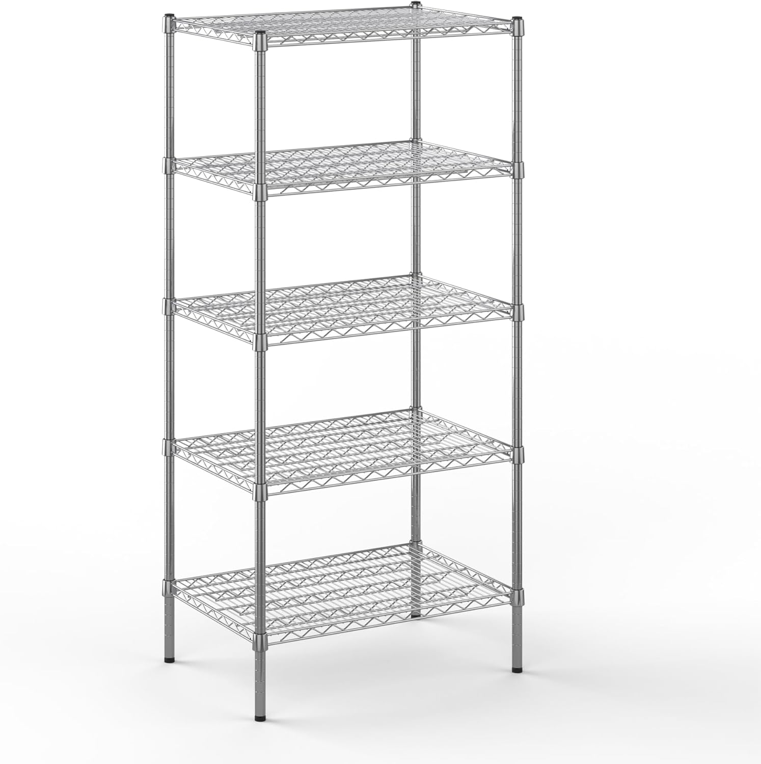 21" Deep x 30" Wide x 64" Height Wire Shelving Kit | 5-Tier | NSF Commercial Storage Rack Unit