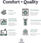 CordaRoy's Queen Size Faux Fur Bean Bag Chair Cover (Bean Bag Sold Separately), Grey