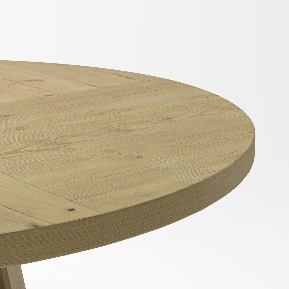 47.24 Inch Round Dining Table for 4-6 Kitchen Dining Table with Storage Shelf...