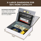 Diversion Safe Book Safe with Combination Lock, Hidden Safe (10.55 x 7.95 x 2.62 Inch) in Coffee Color, Steel Material, Waterproof and Fireproof with Fireproof Bag