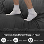 Japanese Floor Mattress, 6" Japanese Futon Mattress, Foldable & Portable Shiki Futon (shikibuton), Roll Up Thicken Sleeping Mattress Tatami Mat Sleeping Pad for Camping (Black, 60 x 80)