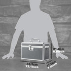 Storage Lock Box with Combination code, Lockable Medicine Storage Case, Empty First Aid Box, Security Lock Box, Multipurpose Lockbox for Home and Outdoor Use (Gray, Large)