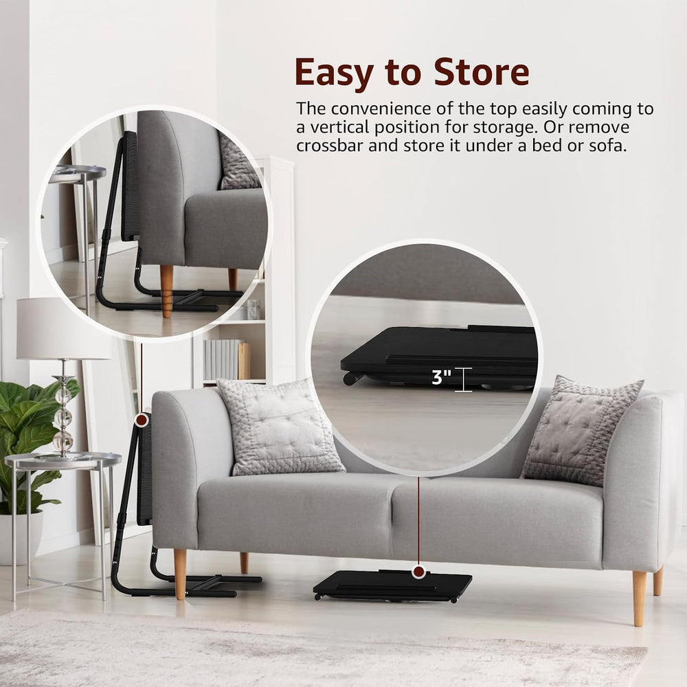 TV Trays Set of 2 - Folding TV Tray Adjustable Dinner Trays for Eating On Cou...