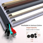 Black Cord Hider Cable Raceway - 315in Wire Cover for Cords, Hide Wires, Cord Covers for Wall Mounted TV, Cable Hider Wall Kit, Large Conduit Channel