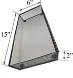 HAHIYO Stackable Mesh Tray Cup 15 x 6 x 2 inches Sturdy Container for Desk Drawer Organizer Collection for Home Office School kitchen Soft Foam Feet No Sharp Edges 1 Pack Black