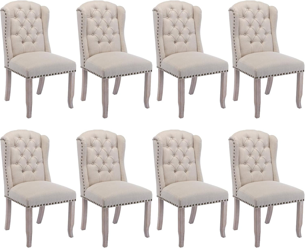 Ya-Home Modern Tufted Dining Chairs Set of 8, Upholstered Kitchen Side Accent...