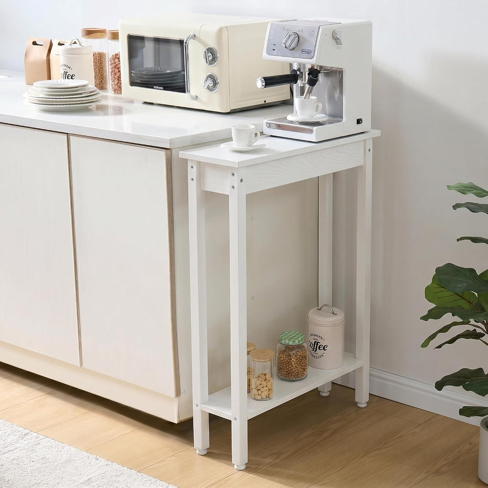 Small Console Table with Shelf Little Narrow Entryway Table Skinny Thin High ...