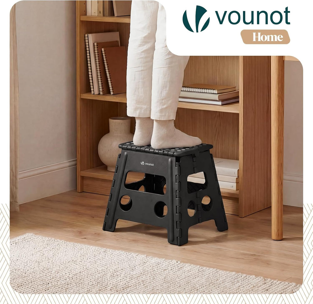 VOUNOT® Folding Step Stool, Portable Stepping Stool with Carrying Handle, Ant...
