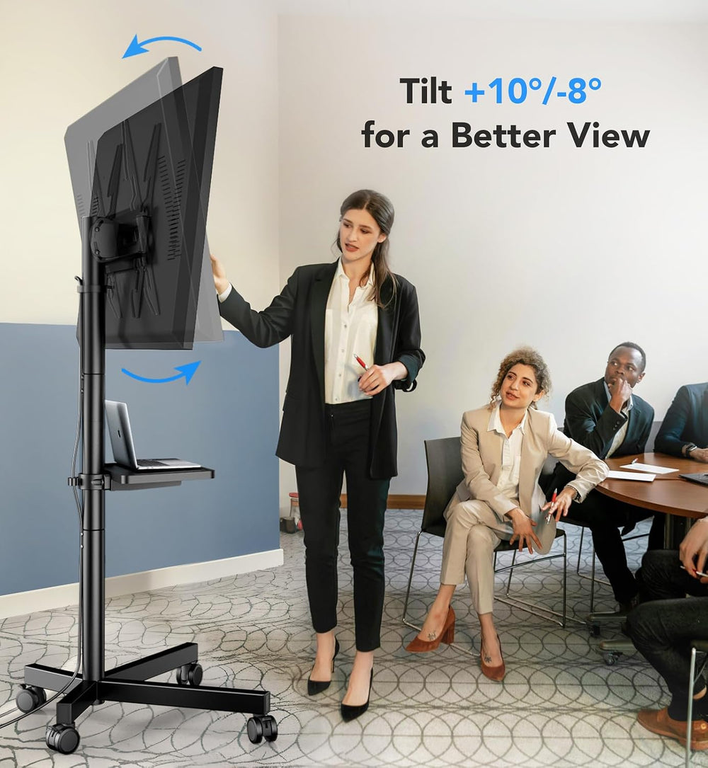 AX WABER Mobile TV Stand for 23-60 Inch LCD LED Flat/Curved Panel Screen TVs,...