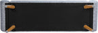 HomePop 60" Modern Storage Bench with Wood Legs - Blue Gray Woven Fabric