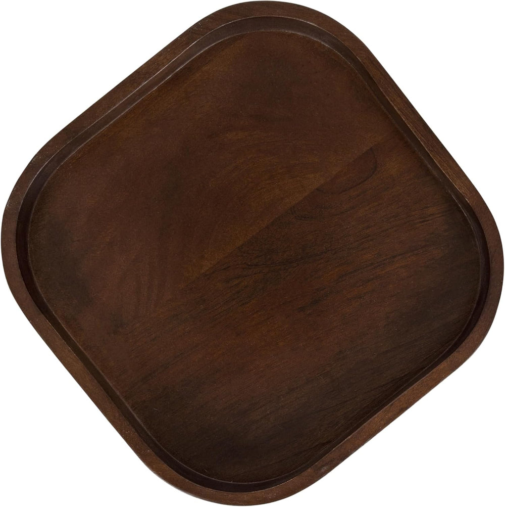 Kate and Laurel Woodrow Modern Mango Wood Square Drink Table, 10 x 10 x 24, D...