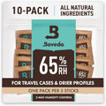 Boveda 65% Two-Way Humidity Control Packs for Storing Up to 5 Items – Size 8 – 10 Pack – For Small Travel Boxes – Moisture Absorbers – Humidifier Packs – Hydration Packets in Resealable Bag