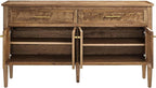 Modway Elysian 62" Wood Sideboard in Brown - Buffet Cabinet with Storage, Living Room Credenza, Media Console Cabinet, TV Stand, Entryway Table or Hallway Cabinet