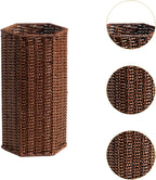 Organizer Umbrella Rack Sturdy Trendy Portable Decor Handwoven Basket Storage Bucket for Hallway Housewarming Gift Entryway, Hexagon