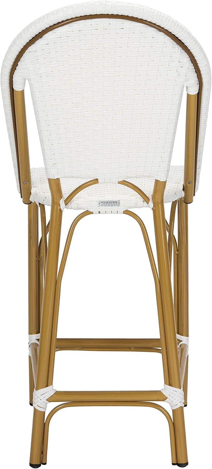 Safavieh PAT4019A Collection Gresley Navy and White Indoor/Outdoor Stacking F...