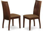 East West Furniture DOIP5-MAH-C 5 Piece Dining Table Set for 4 Includes a Rectangle Kitchen Table with Butterfly Leaf and 4 Linen Fabric Dining Room Chairs, 42x78 Inch, Mahogany