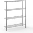 18" Deep x 60" Wide x 74" Height Wire Shelving Kit | 4-Tier | NSF Commercial Storage Rack Unit