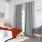Joydeco Natural Linen Curtains 96 inch Length 2 Panels Set Burg 100% Blackout Patio Door Curtain Room Darkening Sliding Door Curtains Thermal Insulated Back tab Rod Pocket(105x96 inch, Sage Green)