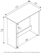 Furinno Simplistic Small Desk, 31.3" Wide Gaming Desk, Rectangular Computer Desk with Rounded Edges, Office Desk for Home Office, Bedroom, Study Room, Dorm, French Oak