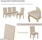 Merax 5-Piece Farmhouse Dining Furniture Set, Wooden Round Extendable Table, and 4 Upholstered Chairs, Natural Wood Wash