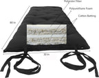 D&D Futon Furniture Cotton/Foam Traditional Japanese/Thai Floor Rolling Futon Mattresses, Yoga Meditation Mats, 3x30x80 Black