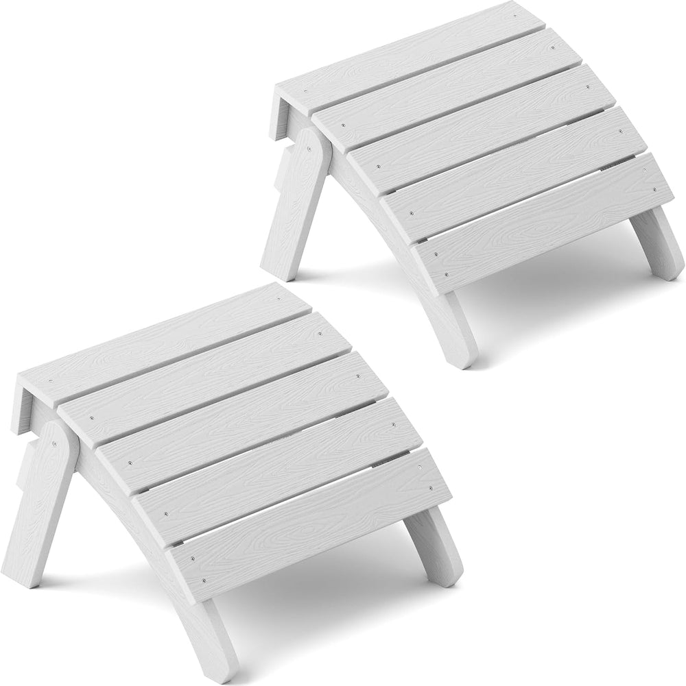 YEFU Adirondack Ottoman Set of 2, Patio Foot Rest, Adirondack Foot Rest, Fold...