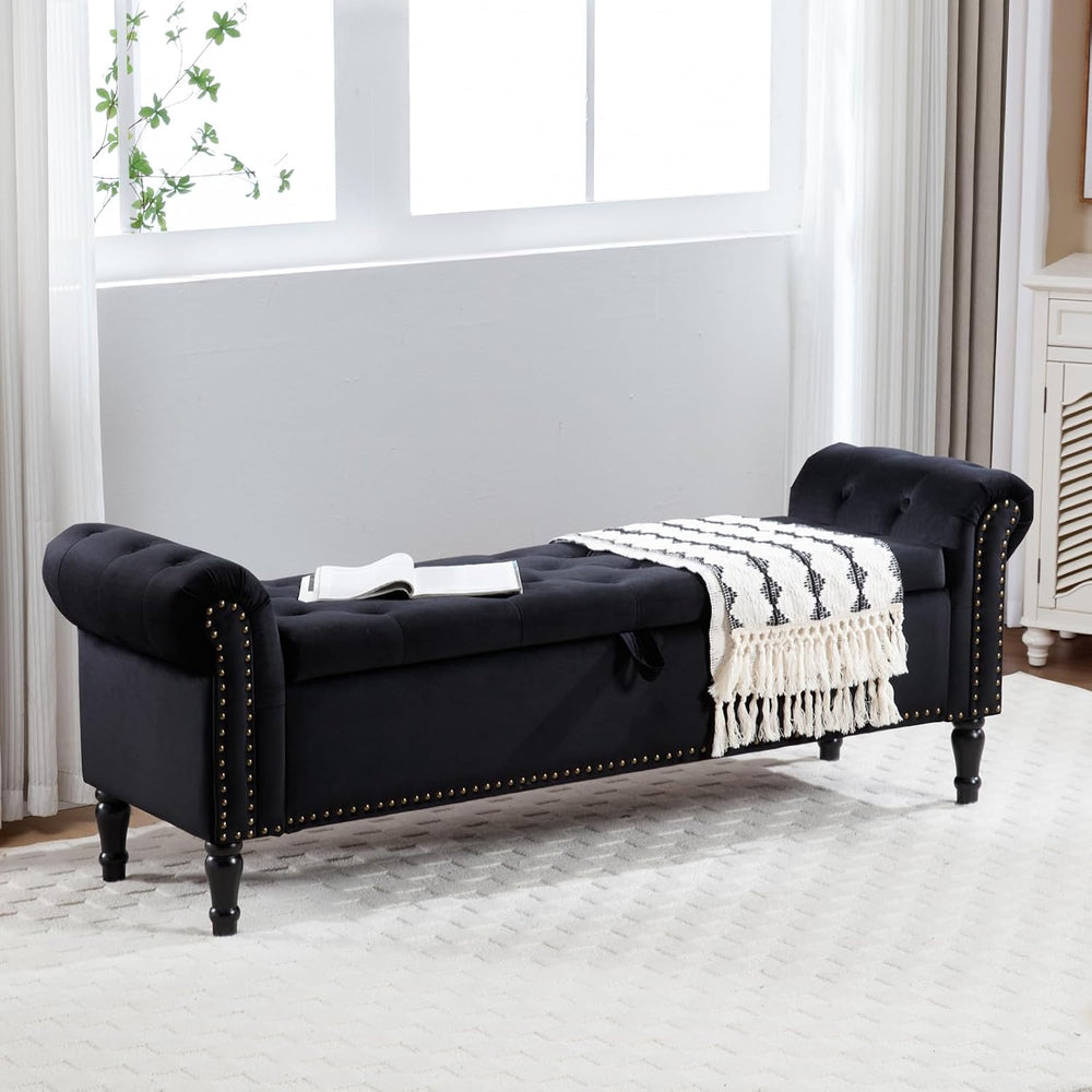 67'' End of Bed Storage Bench King Size, Storage Bench for Bedroom En...