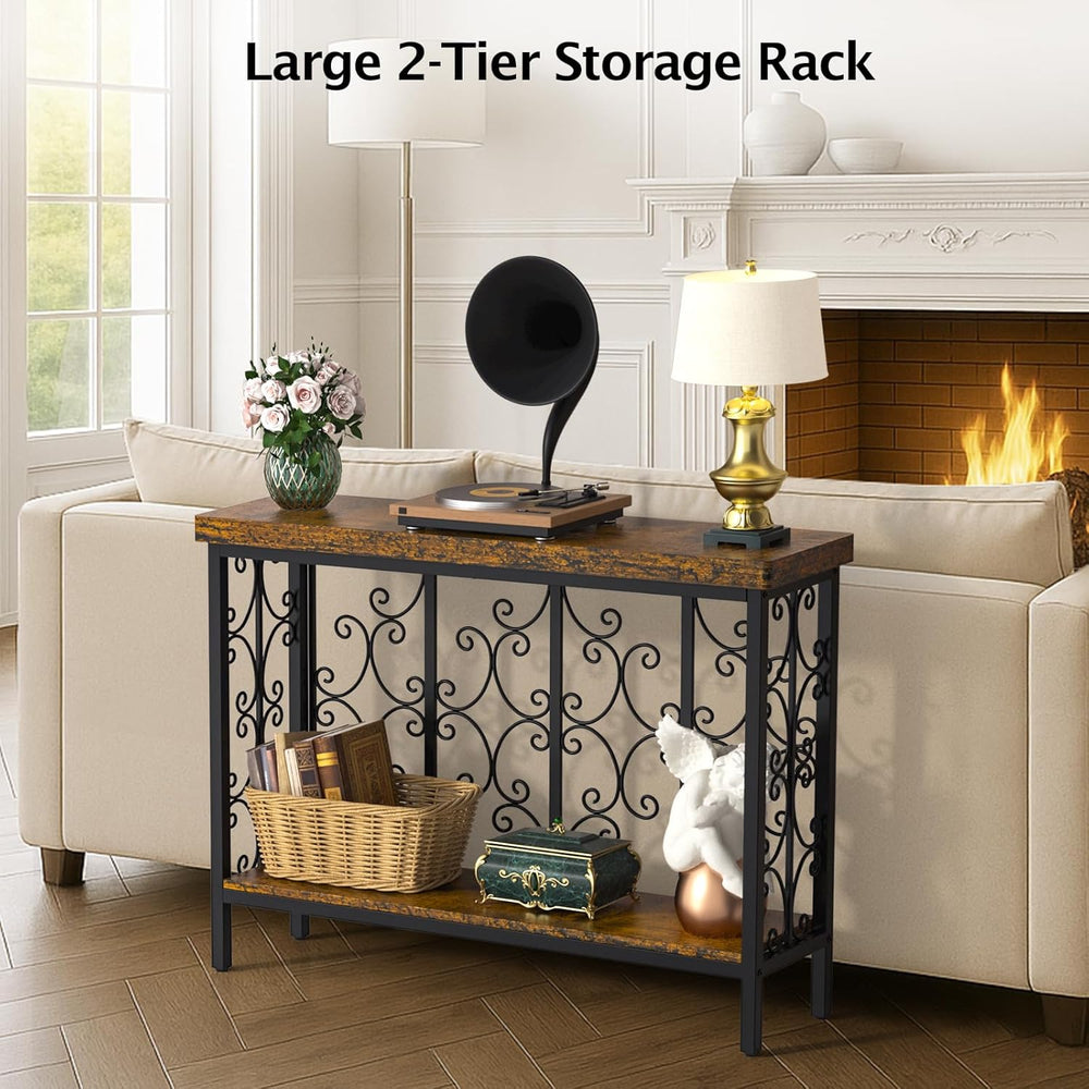 XCSOURCE Console Table, 42.5" Entryway Table with Storage Shelf, Narrow ...