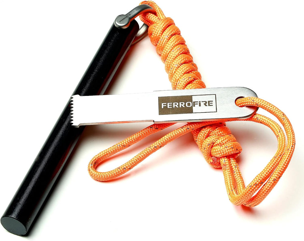 FS125 Heavy-Duty Plus Survival Fire Starter, 1/2" x 5" Ferro Rod