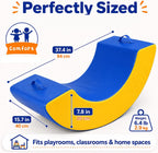 Sensory Rocking Chair with Waterproof PU Cover | High-Density Foam Portable Sensory Chair for Kids, Classroom Rocker for Focus & Engagement, Handle Design
