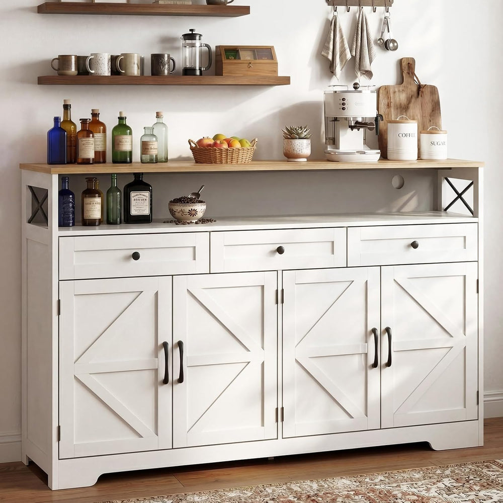Lahomie Sideboard Buffet Cabinet with Storage, 55" Kitchen Buffet Cabine...