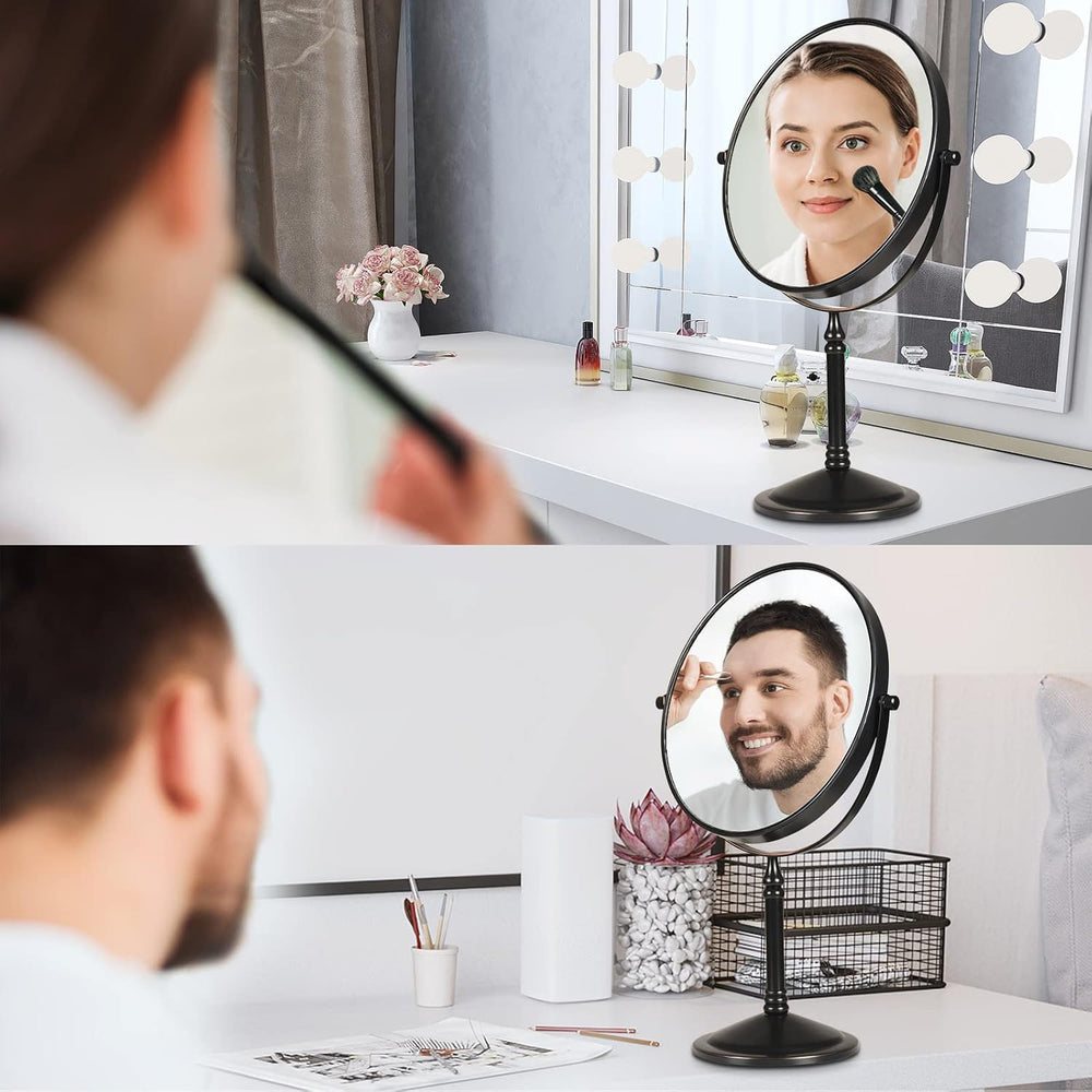 Nicesail Tabletop Makeup Mirror Magnifying Vanity Mirror 10X Rubbed Bronze