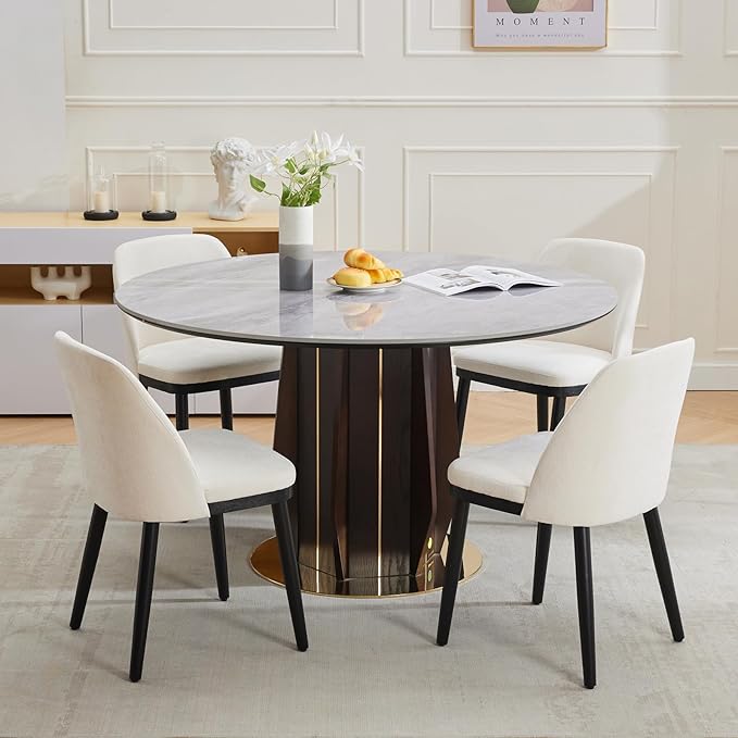 Dining Chair Set of 2, Modern Upholstered Kitchen Chair, Dining Room Chair wi...
