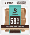 Boveda 58% Two-Way Humidity Control Packs For Storing 1 lb – Size 67 – 4 Pack – Moisture Absorbers for Storage Containers – Humidifier Packs – Hydration Packets in Resealable Bag