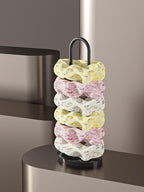 Scrunchie Holder,Hair Tie Organizer Holder,Hair Accessories Organizer Stand,Metal and Acrylic Combination Hair Accessory Storage Displays Holder (Black)
